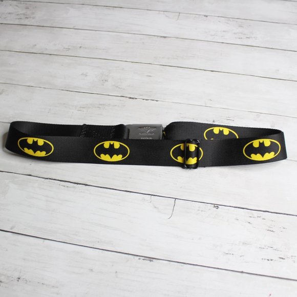 DC Comics Women's Vintage Batman Seatbelt Buckle Belt Black Unisex Black - Picture 5 of 6